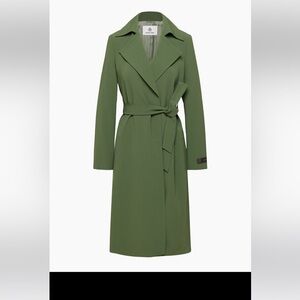 New Babaton Adria Sencha Green Drape Trench Coat XXS 00